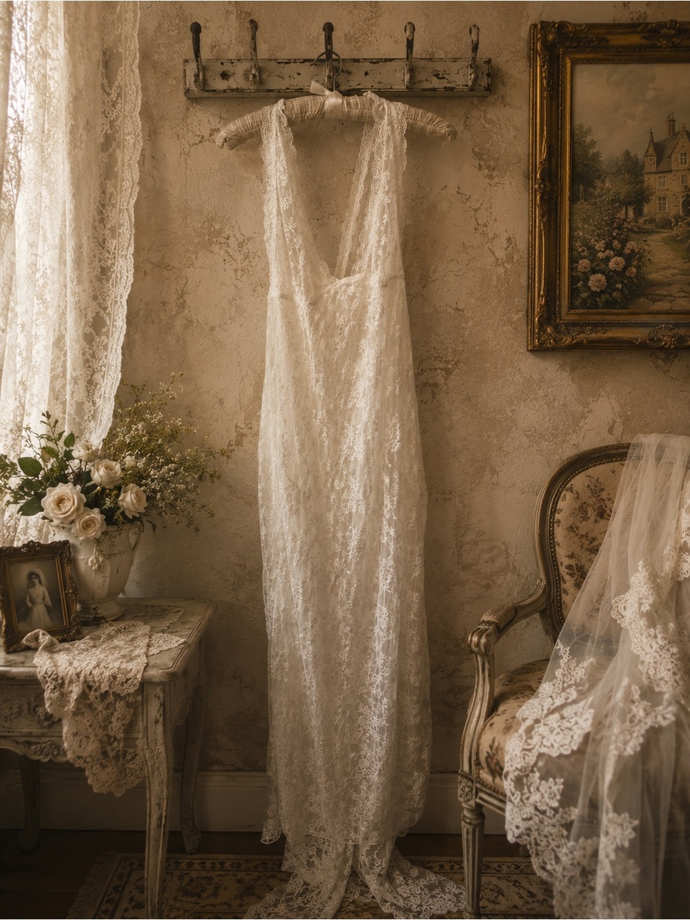 Dreamgirl White Lace Chemise Nightgown Maxi Lingerie Dress 1x Bridal Boudoir